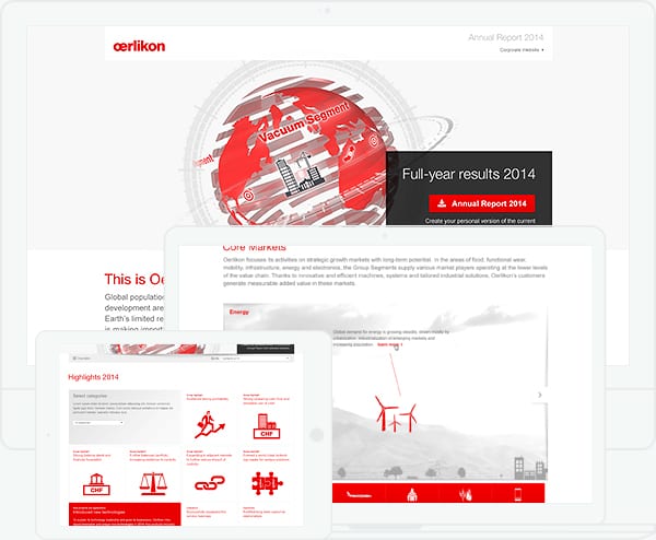 Oerlikon AG - Digitaler Geschäftsbericht
